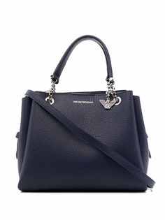 Emporio Armani сумка-тоут с подвеской-логотипом