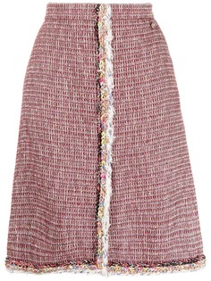 Chanel Pre-Owned юбка А-силуэта с плетеной окантовкой
