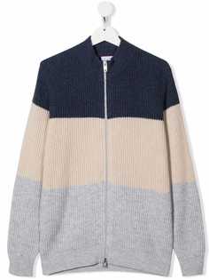 Brunello Cucinelli Kids джемпер в стиле колор-блок