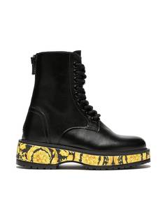 Versace Kids ботинки с принтом Barocco