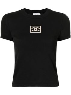 Chanel Pre-Owned футболка 2003-го года с логотипом