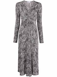 Patrizia Pepe abstract-print ruched midi dress