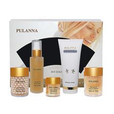 Подарочный набор средств для лица-Bio-gold Cosmetics Set, серия Био-Золото Pulanna