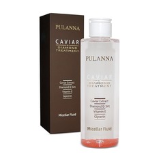 Мицеллярная вода-Treatment Micellar Fluid, серия Икра и Бриллиантовая пудра Pulanna