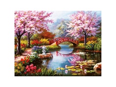 Набор для творчества Остров Сокровищ Картина стразами 30х40cm Японский сад 662424