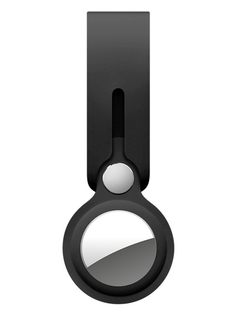 Брелок-подвеска Deppa для APPLE AirTag с петлей Silicone Black 47216