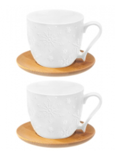 Кружка Elan Gallery Снежинки 220ml 2шт 540569