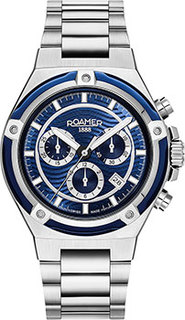 Швейцарские наручные мужские часы Roamer 221.837.41.45.20. Коллекция Tempomaster