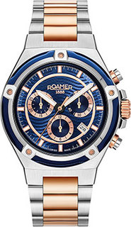 Швейцарские наручные мужские часы Roamer 221.837.49.45.20. Коллекция Tempomaster