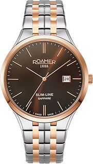 Швейцарские наручные мужские часы Roamer 512.833.49.65.20. Коллекция Slime Line Classic