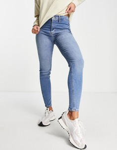 Синие джинсы скинни с завышенной талией River Island Kaia-Серый
