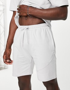 Серые шорты с контрастной строчкой от комплекта Topman-Серый