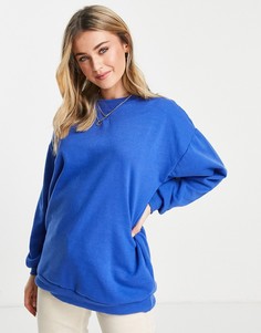 Синий свитшот в стиле oversized Stradivarius STR-Голубой
