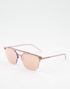 Солнцезащитные очки с прямой надбровной планкой Emporio Armani-Золотистый