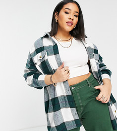 Шакет в клетку кремового и синего цветов Noisy May Curve-Разноцветный