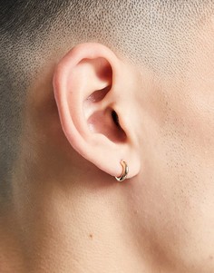 Золотистые серьги-кольца Topman-Золотистый