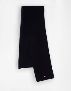 Черный базовый шарф в рубчик Tommy Jeans-Черный цвет