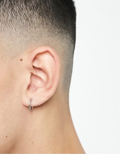 Серебристые серьги-кольца Topman-Серебряный