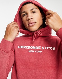 Худи бордового цвета Abercrombie & Fitch-Красный
