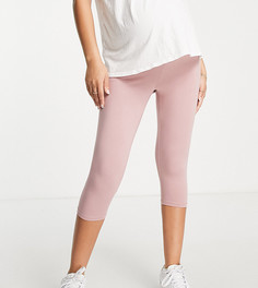 Розовые укороченные леггинсы Missguided Maternity-Розовый цвет