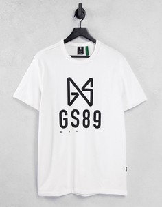 Белая футболка с крупным логотипом G-Star-Белый