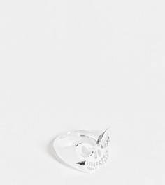 Кольцо из стерлингового серебра в виде черепа или бабочки ASOS DESIGN-Серебристый
