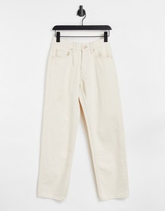 Светло-бежевые мешковатые джинсы в стиле oversized Bershka-Светло-бежевый цвет