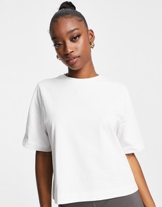 Oversized-футболка свободного кроя из органического хлопка ASOS 4505 Rest Day-Белый