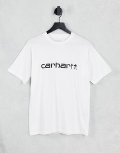 Свободная футболка с логотипом спереди Carhartt Wip-Белый