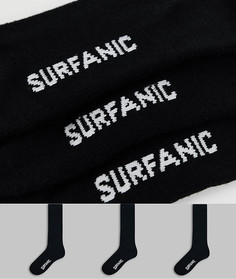 Набор из 3 пар горнолыжных носков черного цвета Surfanic Pro Tech-Черный