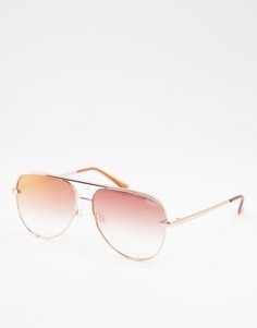 Розовые солнцезащитные очки-авиаторы Quay-Розовый цвет