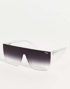 Oversized солнцезащитные очки с дымчатыми линзами и эффектом деграде Quay-Прозрачный