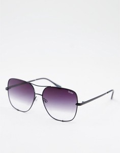 Черные выцветшие солнцезащитные очки-авиаторы Quay-Черный цвет
