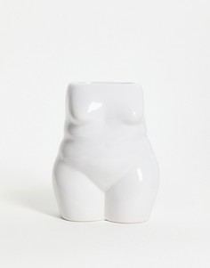 Белая ваза в виде тела Monki-Белый