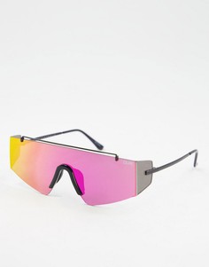 Розовые солнцезащитные очки-маска Quay-Черный цвет