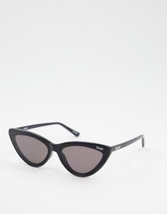 Черные солнцезащитные очки с оправой «кошачий глаз» и черными дымчатыми линзами Quay-Черный цвет