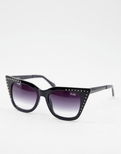 Черные солнцезащитные очки с оправой «кошачий глаз» и эффектом деграде Quay-Черный цвет