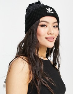Черная шапка-бини с помпоном Adidas Originals adicolor-Черный цвет