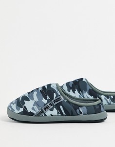 Черные слиперы с камцфлажным принтом Puma Scuff-Черный