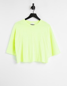 Свободная футболка зеленого цвета с короткими рукавами Topshop-Зеленый цвет