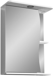 Зеркальный шкаф 55x70 см белый глянец/белый матовый L Stella Polar Верея SP-00000040