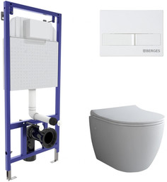 Комплект подвесной унитаз Berges Okus + система инсталляции Berges Novum L1 043263