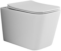 Подвесной безободковый унитаз с сиденьем микролифт Ceramica Nova Cubic CN1806