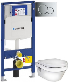 Комплект подвесной унитаз Gustavsberg Hygienic Flush 5G84HR01 + система инсталляции Geberit 111.300.00.5 + 115.770.21.5 + 111.815.00.1