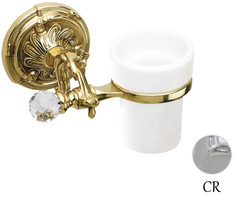 Стакан с держателем хром Art&Max Barocco Crystal AM-1787-Cr-C