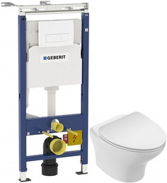Комплект подвесной унитаз Jacob Delafon Nouvelle Vague EDK102-00 + E22124-00 + система инсталляции Geberit 458.125.11.1