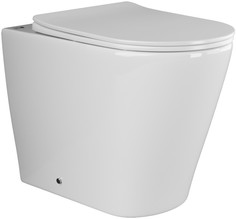 Приставной безободковый унитаз с сиденьем микролифт Ceramica Nova Highlight CN1812