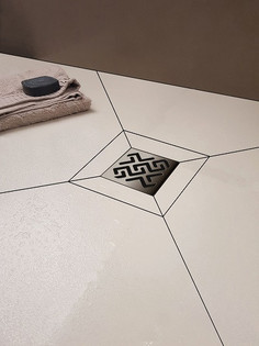 Душевой трап 99x99/50 мм хром Berges Zentrum Antik 091364