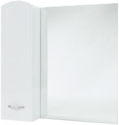 Зеркальный шкаф 68x80 см белый глянец L Bellezza Амелия 4610311002011