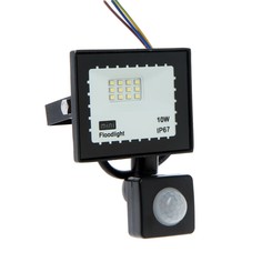 Прожектор светодиодный luazon lighting 10 вт, 900 лм, 6500к, датчик движения, ip66,